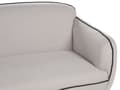 Miniatyrbillede 11 af 11: Sofa Lysegrå Polyester Sorte Metalben 3 Personers Tyk Polstret Dyb Blød Stofsofa med Fodskammel Stuen Moderne Inspiration Stue Møbel Moderne
