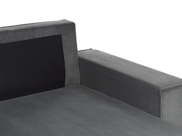 Sovesofa med Chaiselong Grå Fløjl 2 Personers Sofa L Formet Dyb Sofaseng Siddemøbel Blød Stofsofa Design Hjørnesovesofa