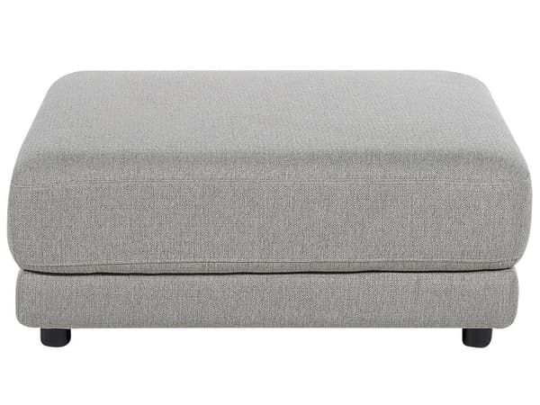 En brun polstret 3-personers sofa med skammel Moderne stuesofa