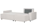 Miniatyrbillede 7 af 11: Hjørnesofa råhvid 2-personers standard fløjlspolstring venstre pyntepuder sovesofa moderne