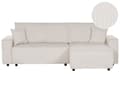 Miniatyrbillede 1 af 11: Hjørnesofa råhvid 2-personers standard fløjlspolstring venstre pyntepuder sovesofa moderne