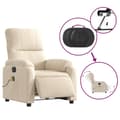 Miniatyrbillede 6 af 9: vidaXL massagestol mikrofiberstof beige