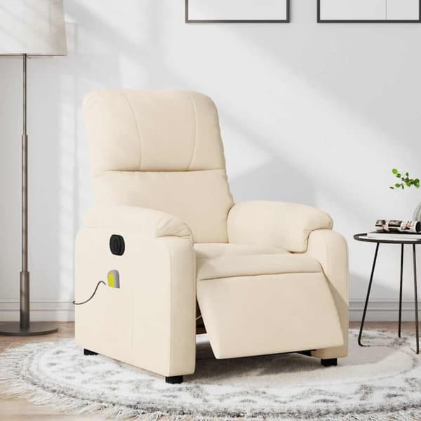 vidaXL massagestol mikrofiberstof beige