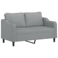 Miniatyrbillede 2 af 8: vidaXL 2-personers sofa 140 cm stof lysegrå