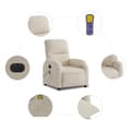 Miniatyrbild 4 av 6: vidaXL Elektrisk massagefåtölj beige mikrofibertyg
