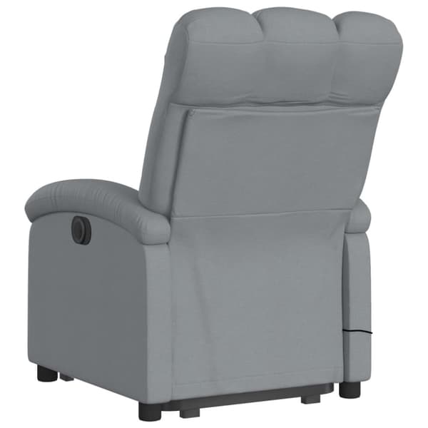 vidaXL Massagefåtölj med uppresningshjälp ljusgrå tyg