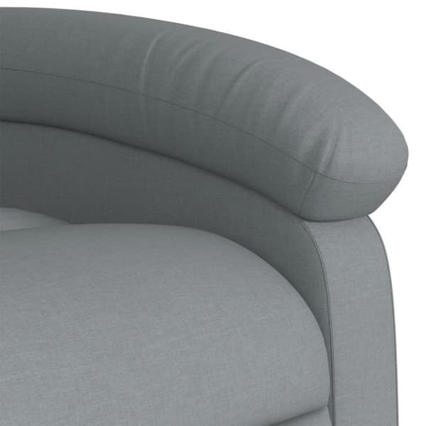 vidaXL Massagefåtölj med uppresningshjälp ljusgrå tyg