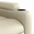 Miniatyrbild 9 av 9: vidaXL Massagefåtölj med uppresningshjälp gräddvit konstläder