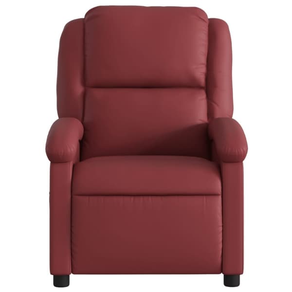 vidaXL Elektrisk reclinerfåtölj vinröd konstläder