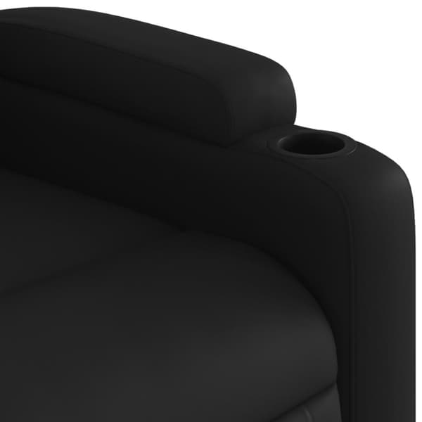 vidaXL Reclinerfåtölj med uppresningshjälp svart konstläder