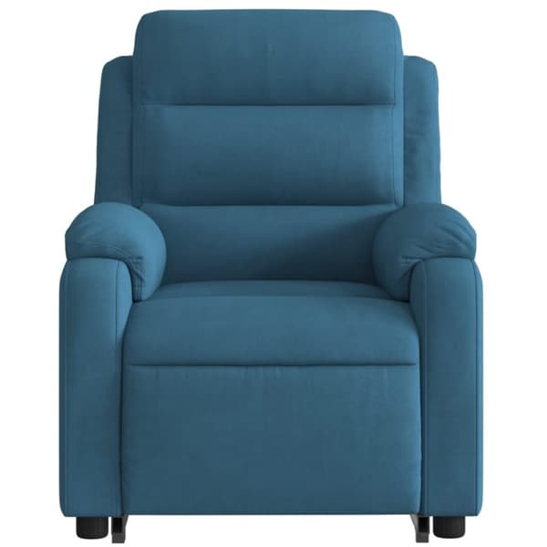 vidaXL massagestol med løftefunktion velour blå