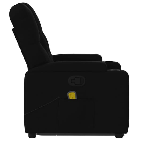 vidaXL Massagefåtölj med uppresningshjälp svart tyg
