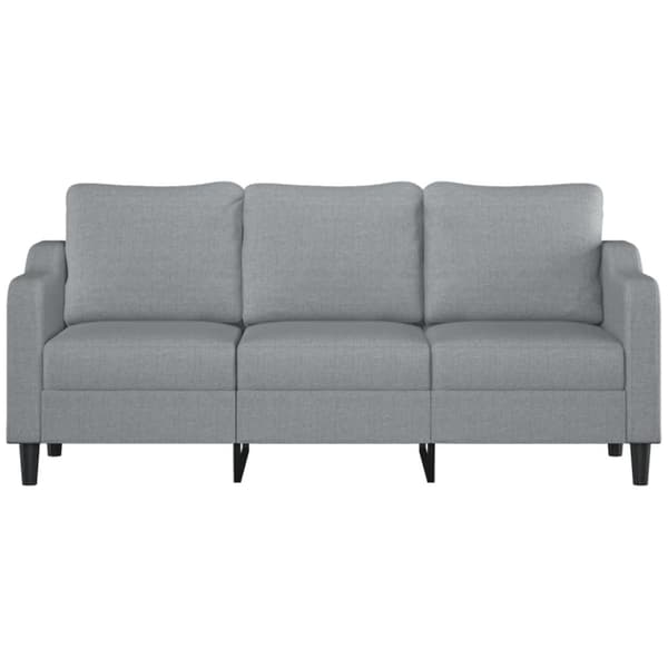 vidaXL 3-sitssoffa ljusgrå 180 cm tyg
