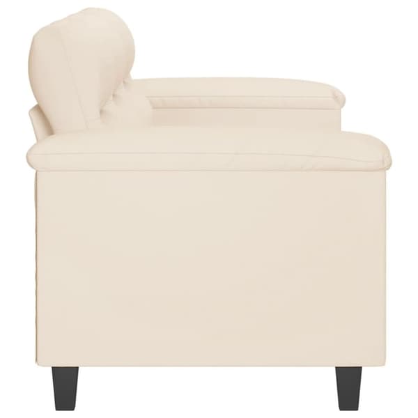 vidaXL 3-sitssoffa Beige 180 cm mikrofibertyg