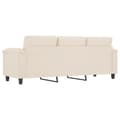 Miniatyrbild 5 av 8: vidaXL 3-sitssoffa Beige 180 cm mikrofibertyg