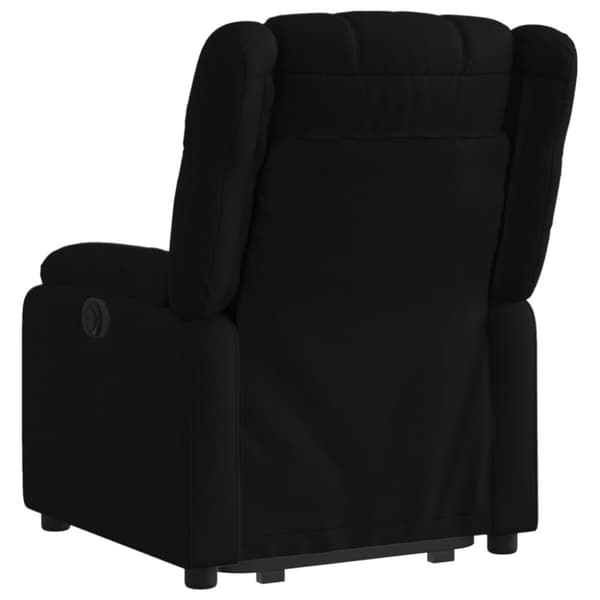 vidaXL Reclinerfåtölj med uppresningshjälp svart tyg