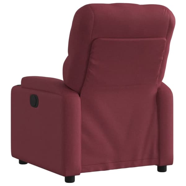 vidaXL Elektrisk reclinerfåtölj vinröd tyg
