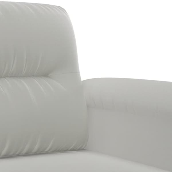 vidaXL Soffgrupp med kuddar 3 delar ljusgrå mikrofibertyg