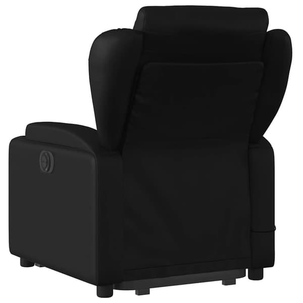 vidaXL Massagefåtölj med uppresningshjälp svart konstläder
