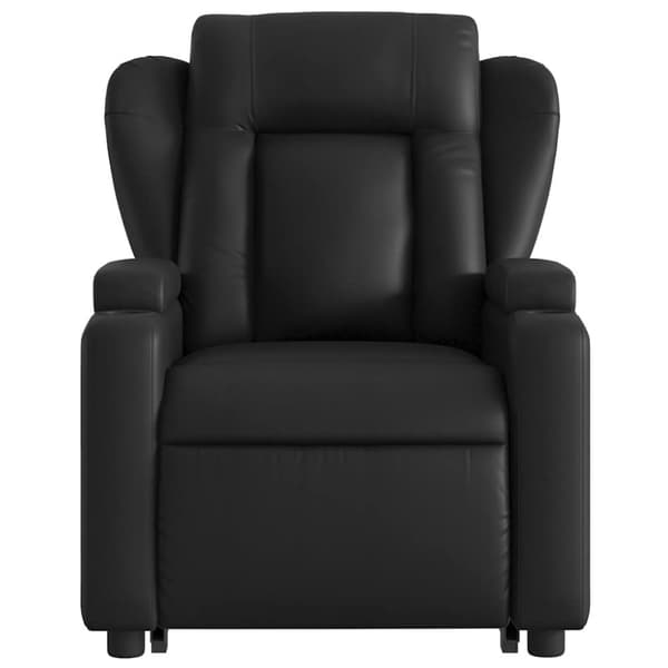 vidaXL Massagefåtölj med uppresningshjälp svart konstläder