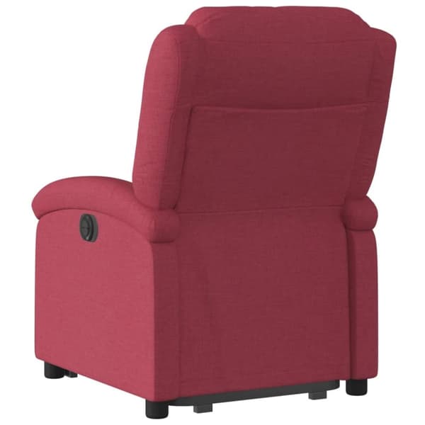 vidaXL Reclinerfåtölj med uppresningshjälp vinröd tyg