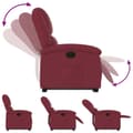 Miniatyrbild 5 av 11: vidaXL Reclinerfåtölj med uppresningshjälp vinröd tyg