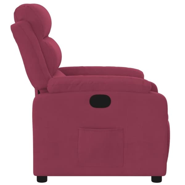 vidaXL lænestol velour vinrød