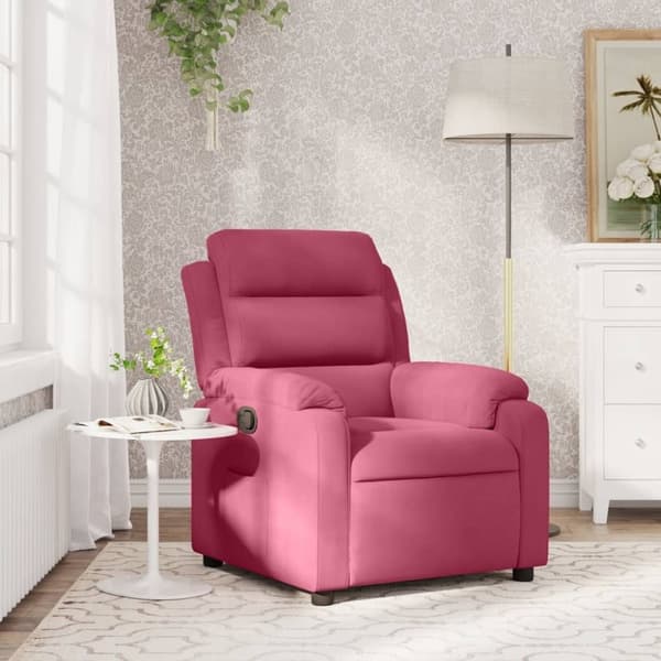 vidaXL lænestol velour vinrød