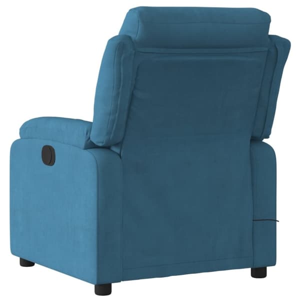 vidaXL massagestol velour blå