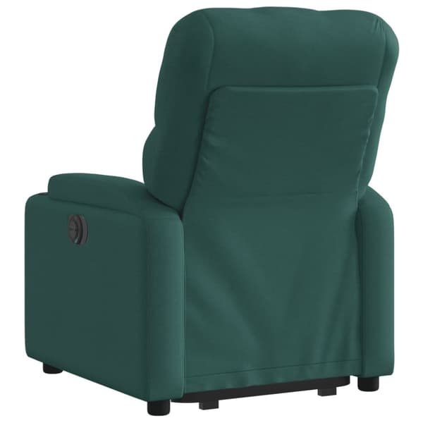 vidaXL Reclinerfåtölj med uppresningshjälp mörkgrön tyg