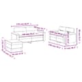 Miniatyrbillede 8 af 9: vidaXL sofasæt 3 dele med hynder mikrofiberstof lysegrå