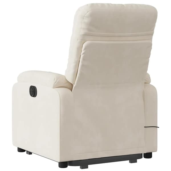 vidaXL massagestol med løftefunktion mikrofiberstof beige
