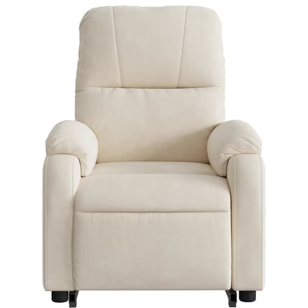 vidaXL massagestol med løftefunktion mikrofiberstof beige