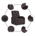 Miniatyrbild 8 av 11: vidaXL Elektrisk reclinerfåtölj mörkbrun tyg