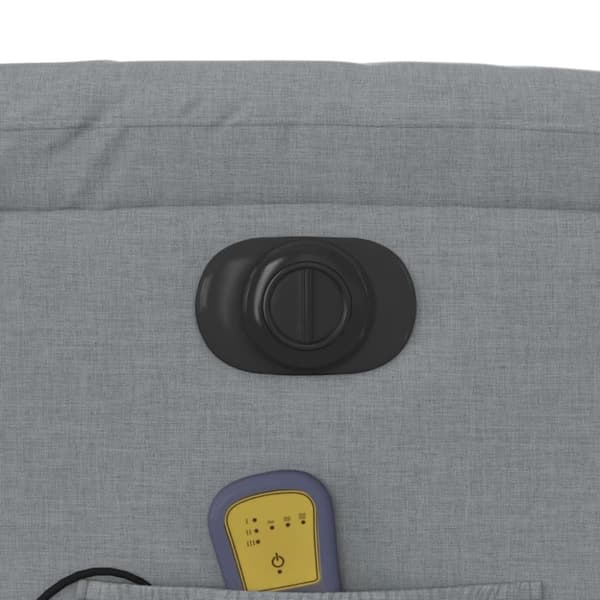 vidaXL elektrisk massagestol med løftefunktion stof lysegrå