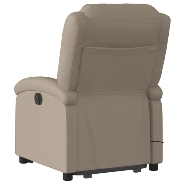 vidaXL Massagefåtölj med uppresningshjälp cappuccino konstläder