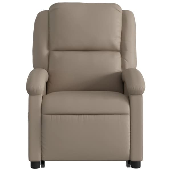 vidaXL Massagefåtölj med uppresningshjälp cappuccino konstläder