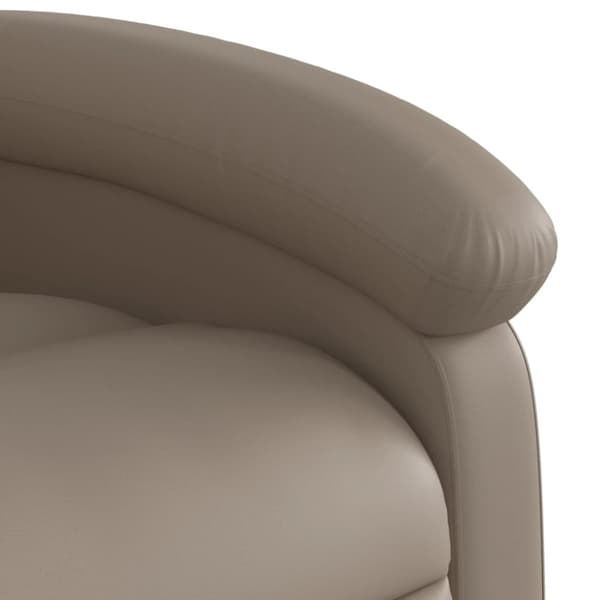 vidaXL Massagefåtölj med uppresningshjälp cappuccino konstläder