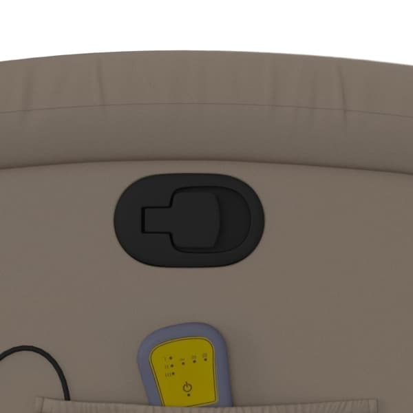 vidaXL Massagefåtölj med uppresningshjälp cappuccino konstläder