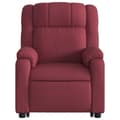 Miniatyrbild 7 av 11: vidaXL Elektrisk reclinerfåtölj med uppresningshjälp vinröd tyg