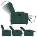 Miniatyrbild 5 av 11: vidaXL Elektrisk reclinerfåtölj med uppresningshjälp mörkgrön tyg