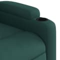 Miniatyrbild 10 av 11: vidaXL Elektrisk reclinerfåtölj med uppresningshjälp mörkgrön tyg