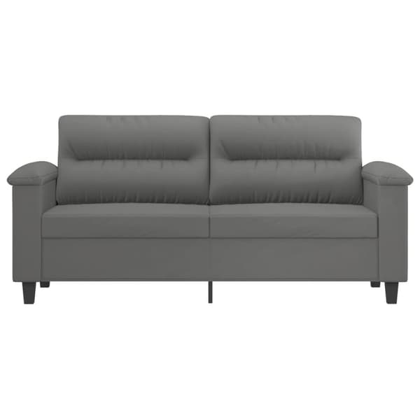 vidaXL 2-sitssoffa mörkgrå 140 cm mikrofibertyg