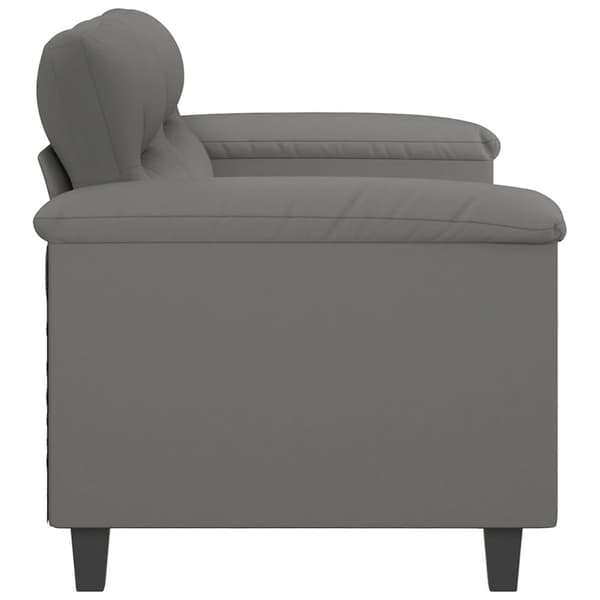 vidaXL 2-sitssoffa mörkgrå 140 cm mikrofibertyg