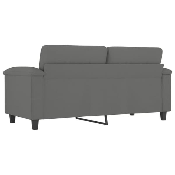 vidaXL 2-sitssoffa mörkgrå 140 cm mikrofibertyg