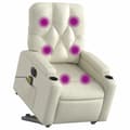 Miniatyrbillede 3 af 11: vidaXL massagestol med løftefunktion kunstlæder cremefarvet