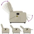 Miniatyrbillede 7 af 11: vidaXL massagestol med løftefunktion kunstlæder cremefarvet