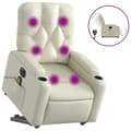 Miniatyrbillede 2 af 11: vidaXL massagestol med løftefunktion kunstlæder cremefarvet