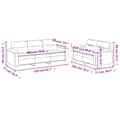 Miniatyrbillede 7 af 7: vidaXL sofasæt 2 dele med hynder mikrofiberstof mørkegrå