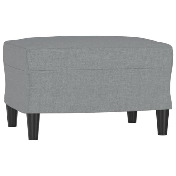 vidaXL 3-sitssoffa med fotpall ljusgrå 180 cm tyg